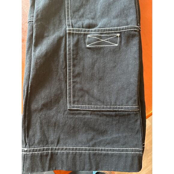 Liquid Lagoon Black Denim Skater Work Pants 33x32 Utility Cargo Style - Picture 6 of 8